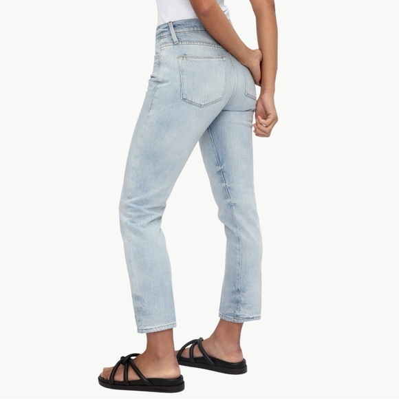 FRAME Denim Le High Straight Jean in Winslow | Sz 27 | Light Vintage Wash - Picture 5 of 15